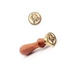 Wax stamp, golden seal, form of letter F